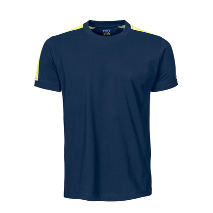 T-shirt i bomull med fluorescerande - [yrkesklader_for_proffs]
