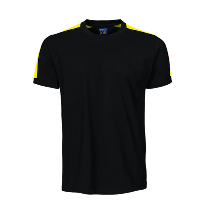 T-shirt i bomull med fluorescerande - [yrkesklader_for_proffs]