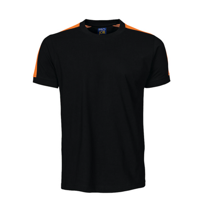 T-shirt i bomull med fluorescerande - [yrkesklader_for_proffs]